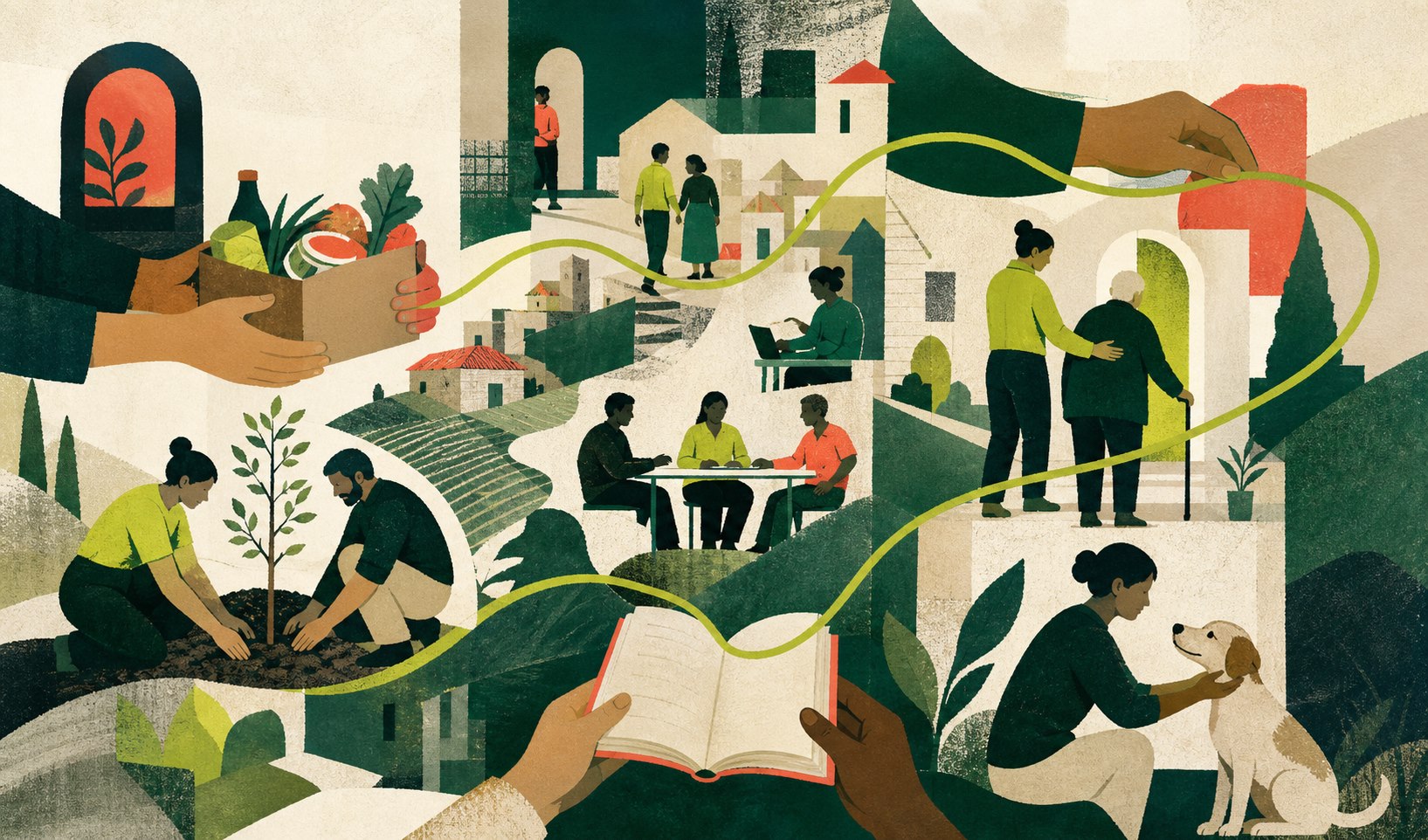 People and communities connected through care, participation and volunteering